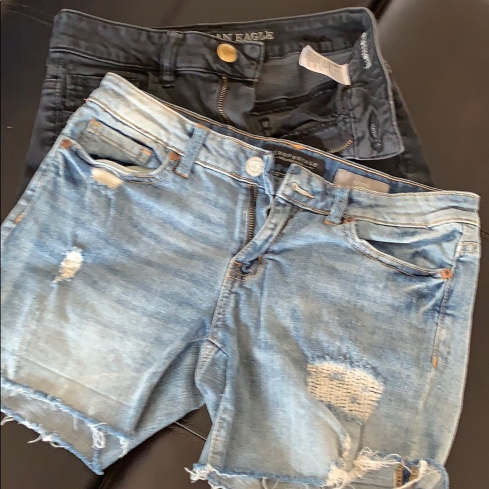 Aeropostale & American Eagle lot of 2 jeans shorts